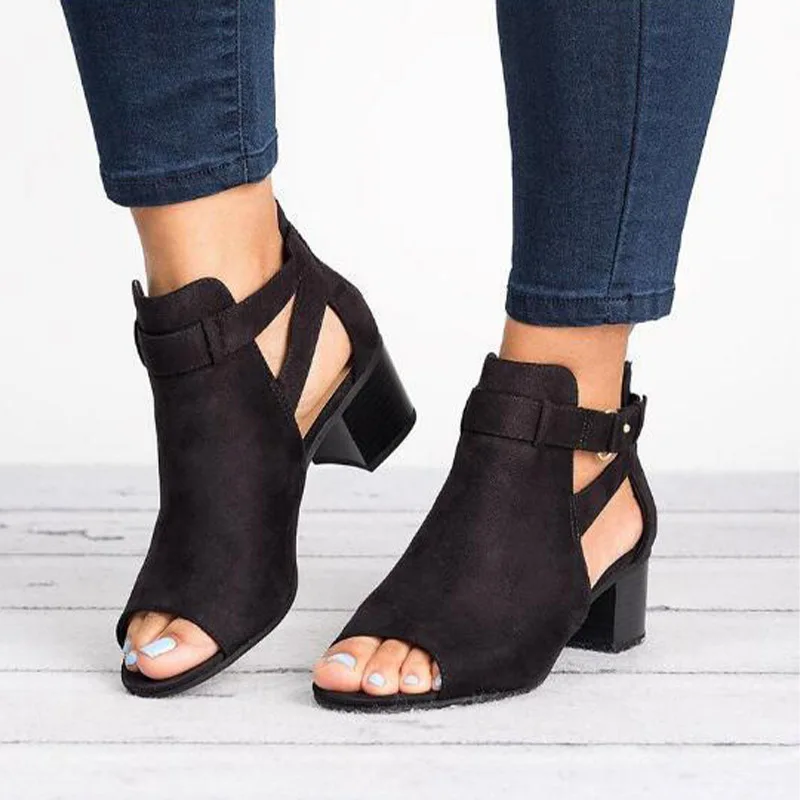 Mia - Orthopaedic Grey Ankle Boot Sandals - Image 5