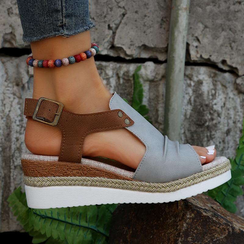 Mia - Orthopaedic Red Platform Sandals - Image 15
