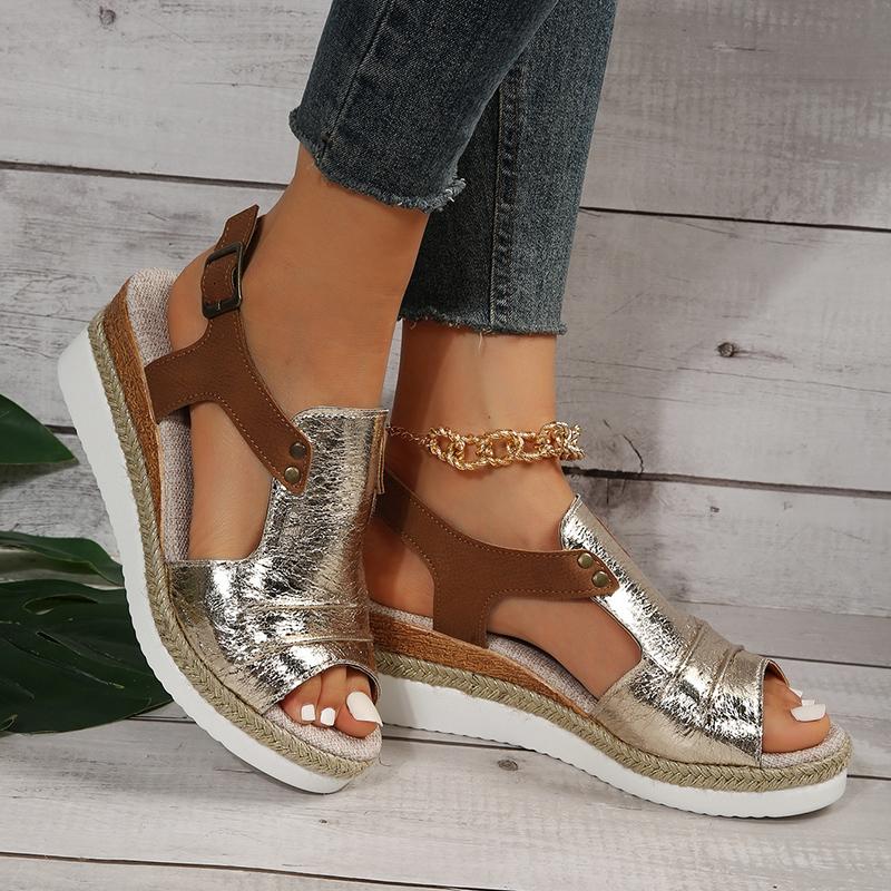 Mia - Orthopaedic Red Platform Sandals - Image 8