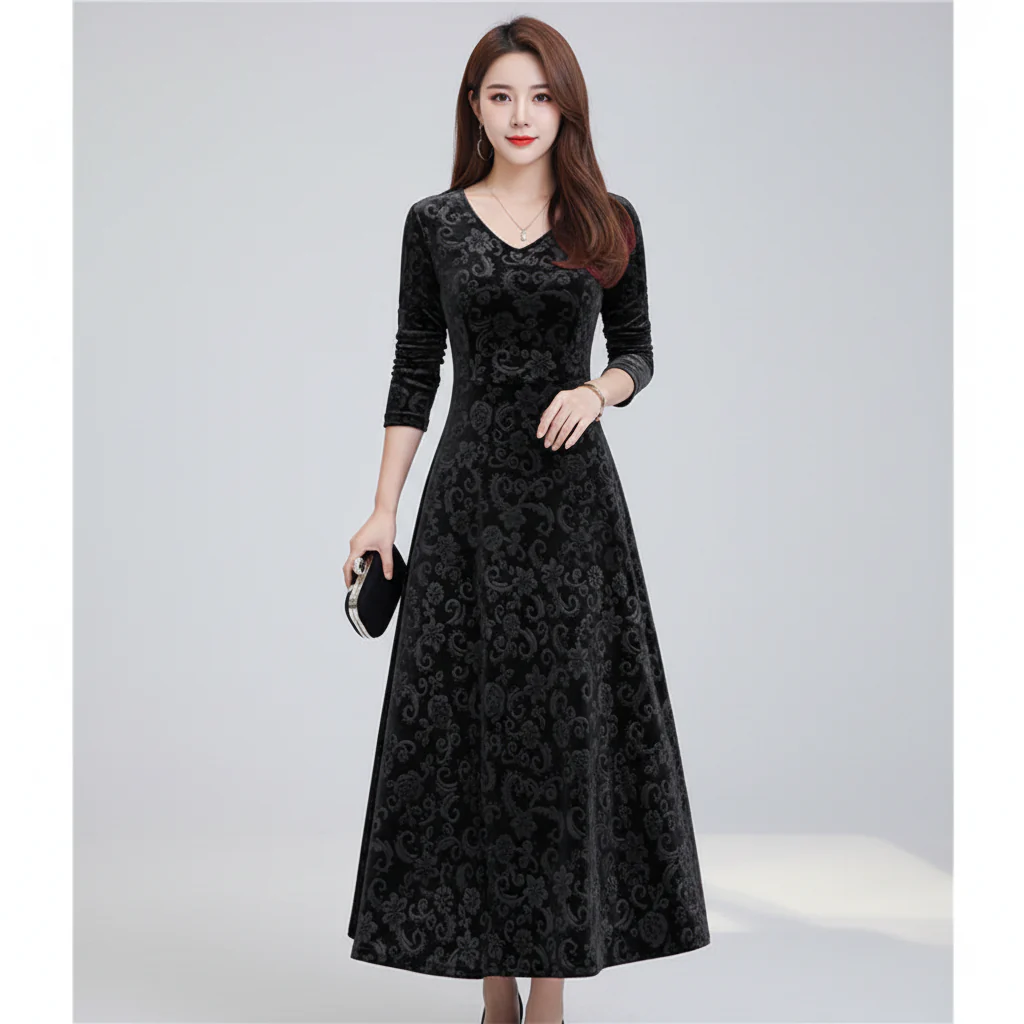Midi dress with V-neck - Katharina - Image 5