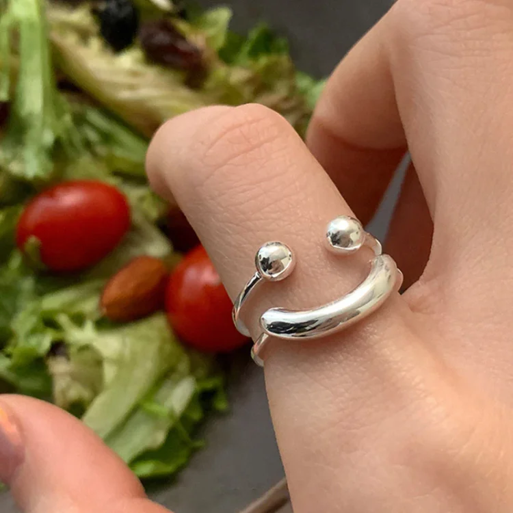 Mila Adjustable Smiley Ring – Playful & Stylish Accessory - Image 2