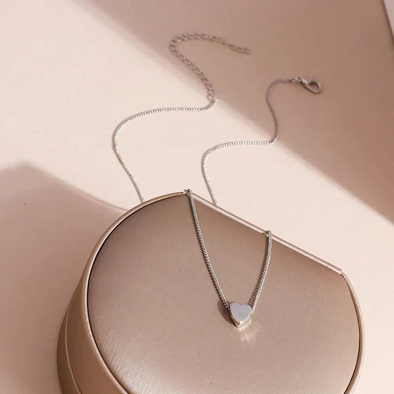 Minimalist Smooth Heart Necklace - Image 9