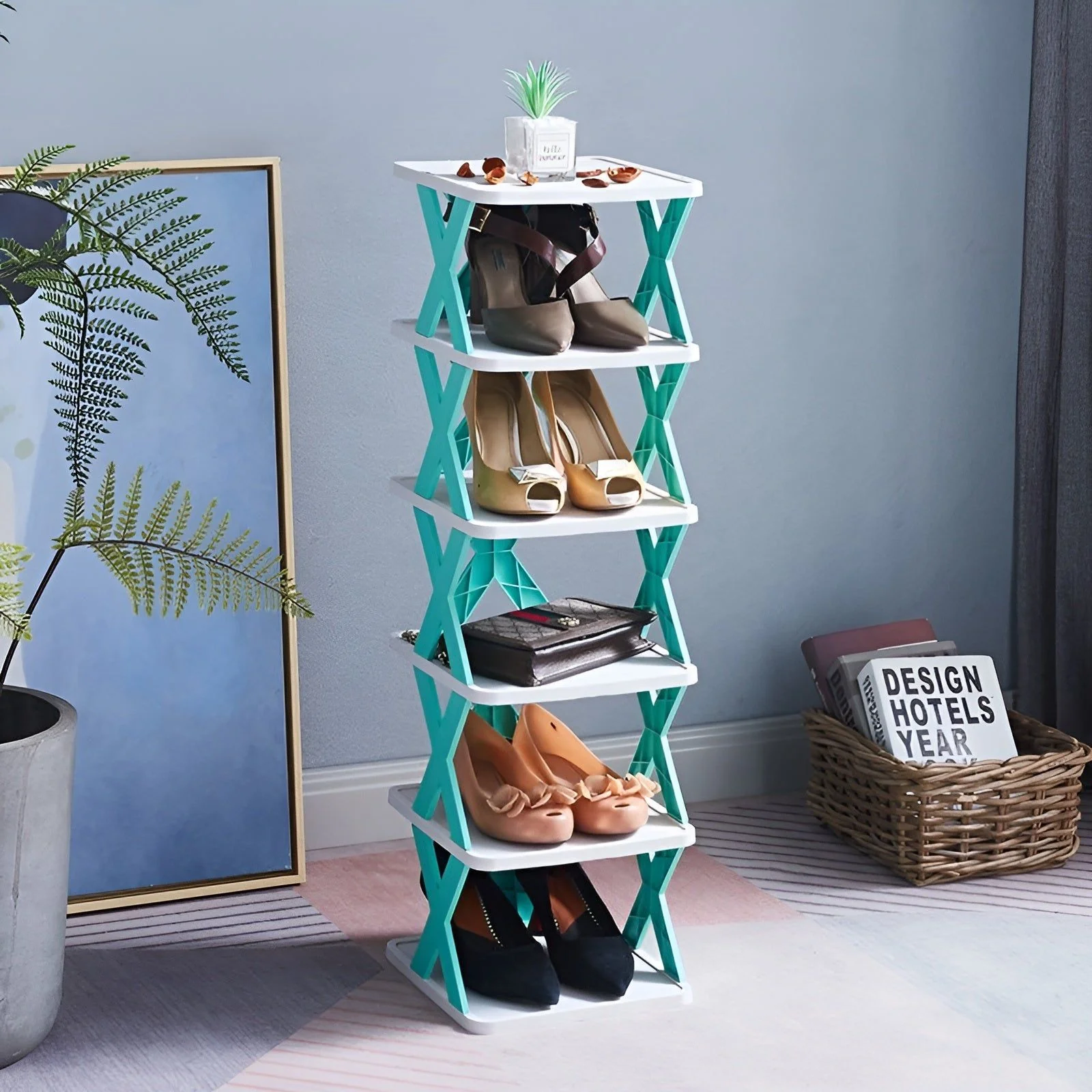 Multifunctional and Foldable Shoe Rack - SpaceSaver - Image 11