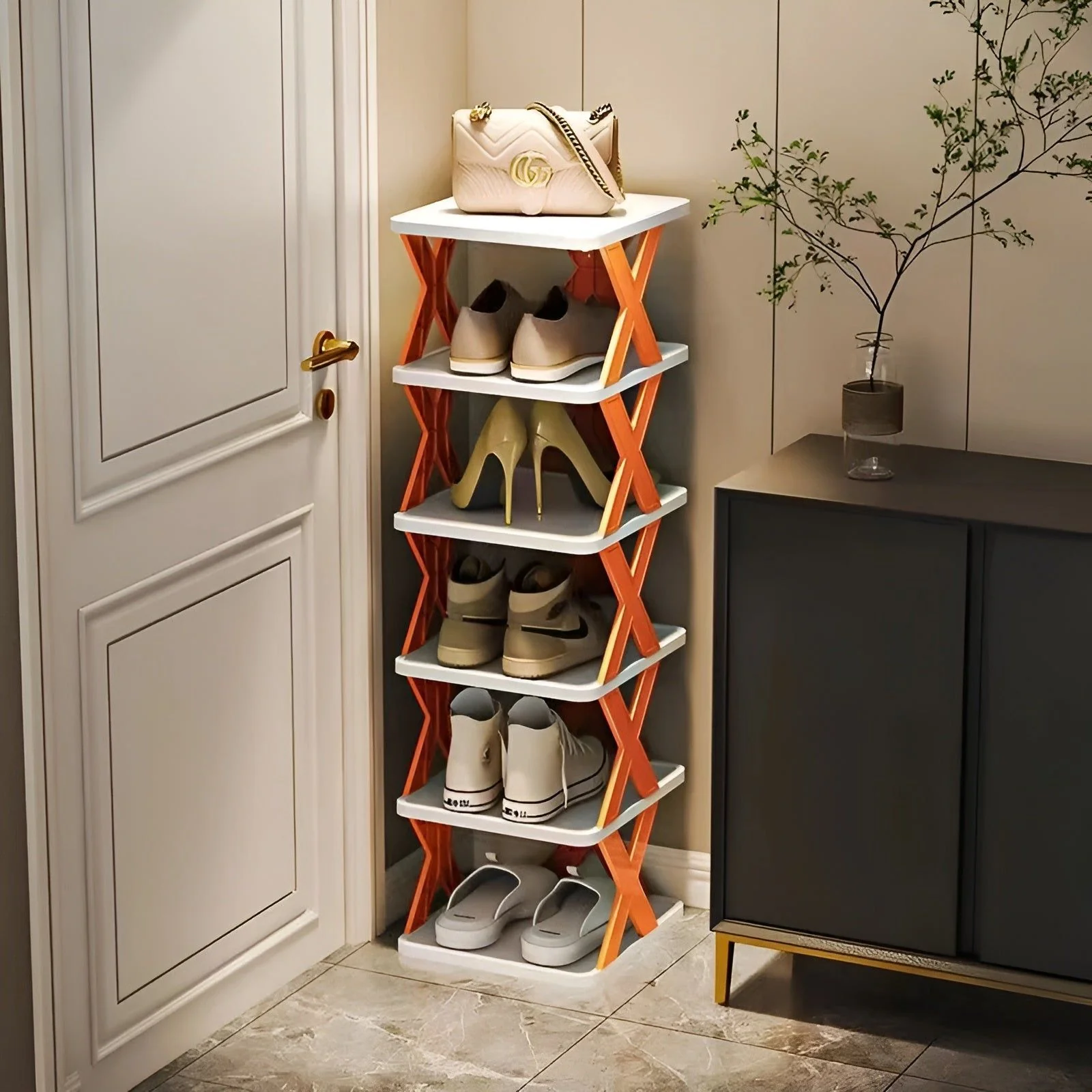 Multifunctional and Foldable Shoe Rack - SpaceSaver - Image 12