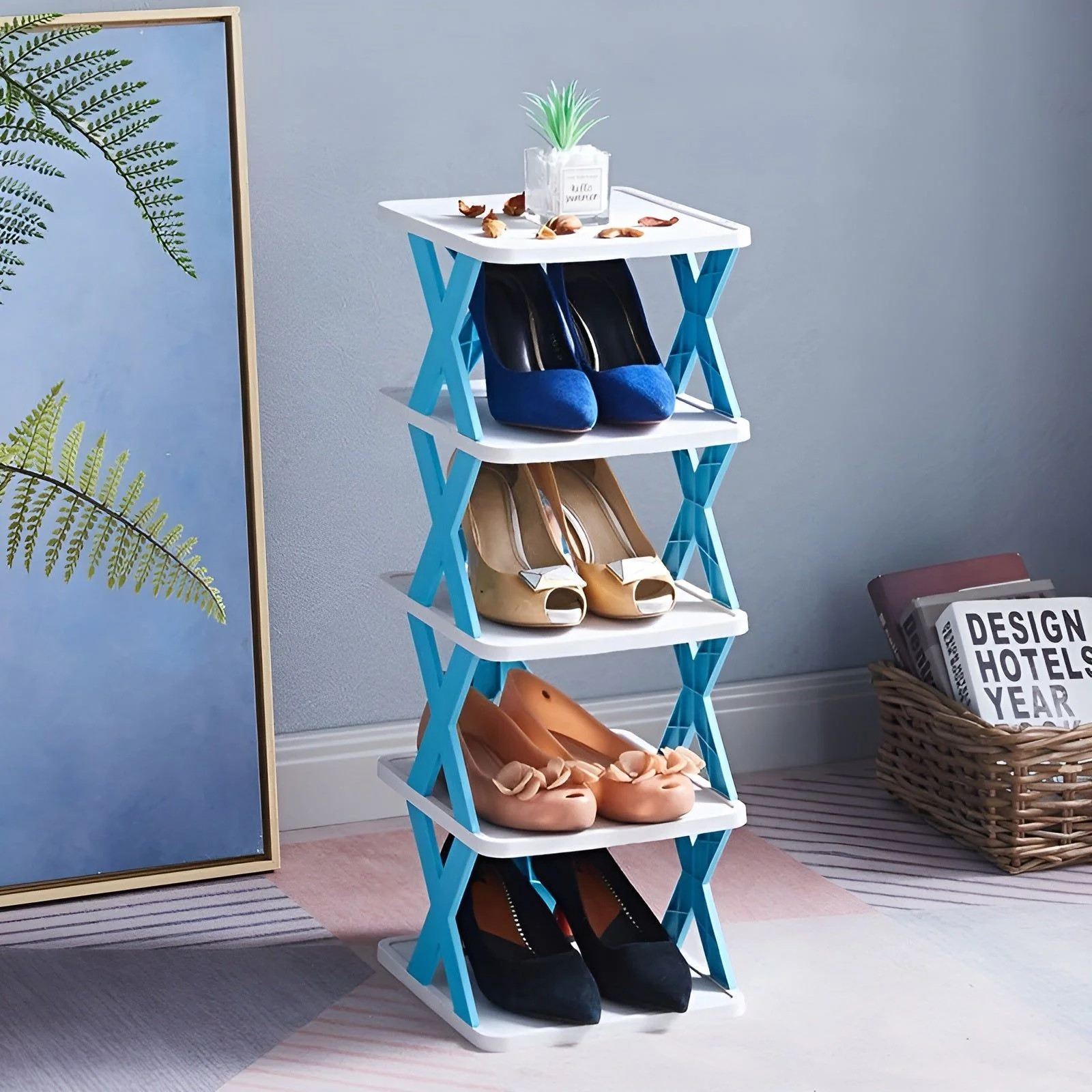 Multifunctional and Foldable Shoe Rack - SpaceSaver - Image 13