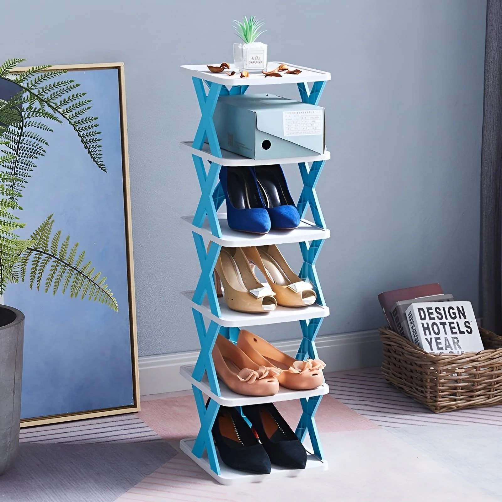Multifunctional and Foldable Shoe Rack - SpaceSaver - Image 15