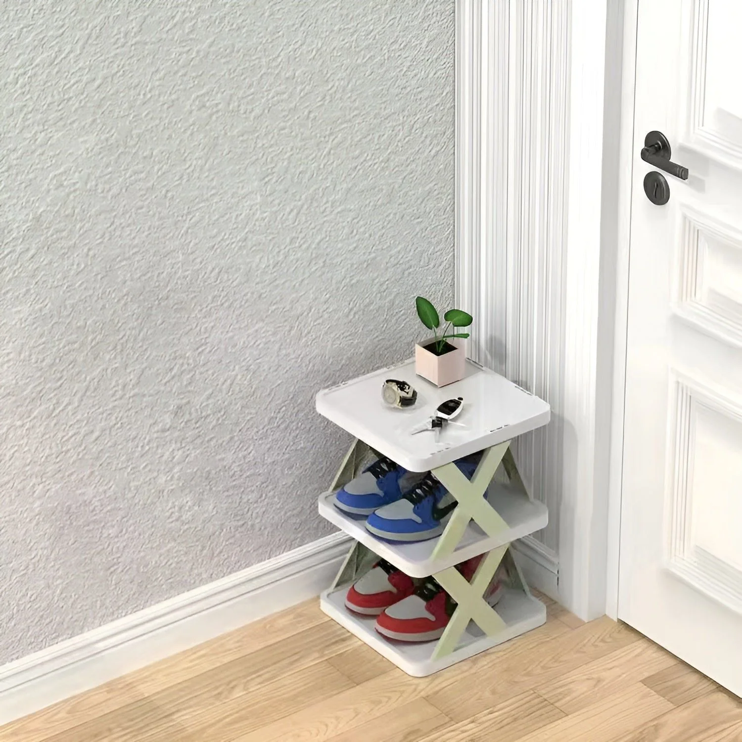 Multifunctional and Foldable Shoe Rack - SpaceSaver - Image 2