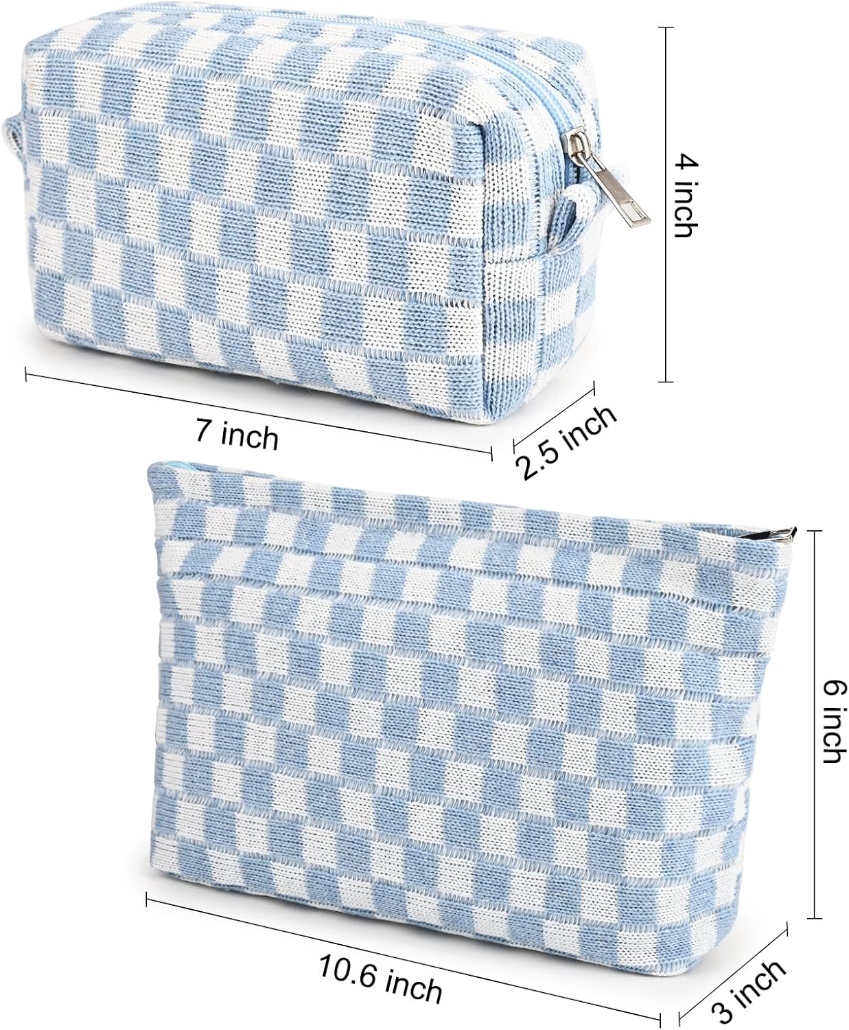 Must-Have Checked Make-up Bag Set - Image 12