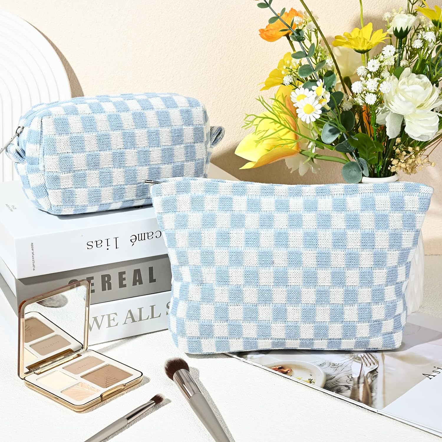 Must-Have Checked Make-up Bag Set - Image 13