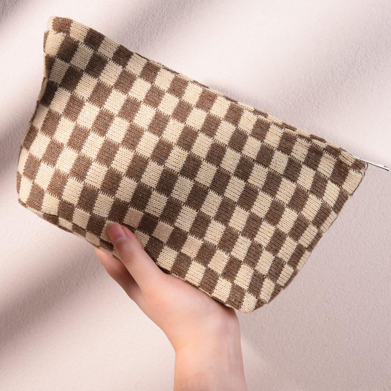 Must-Have Checked Make-up Bag Set - Image 15