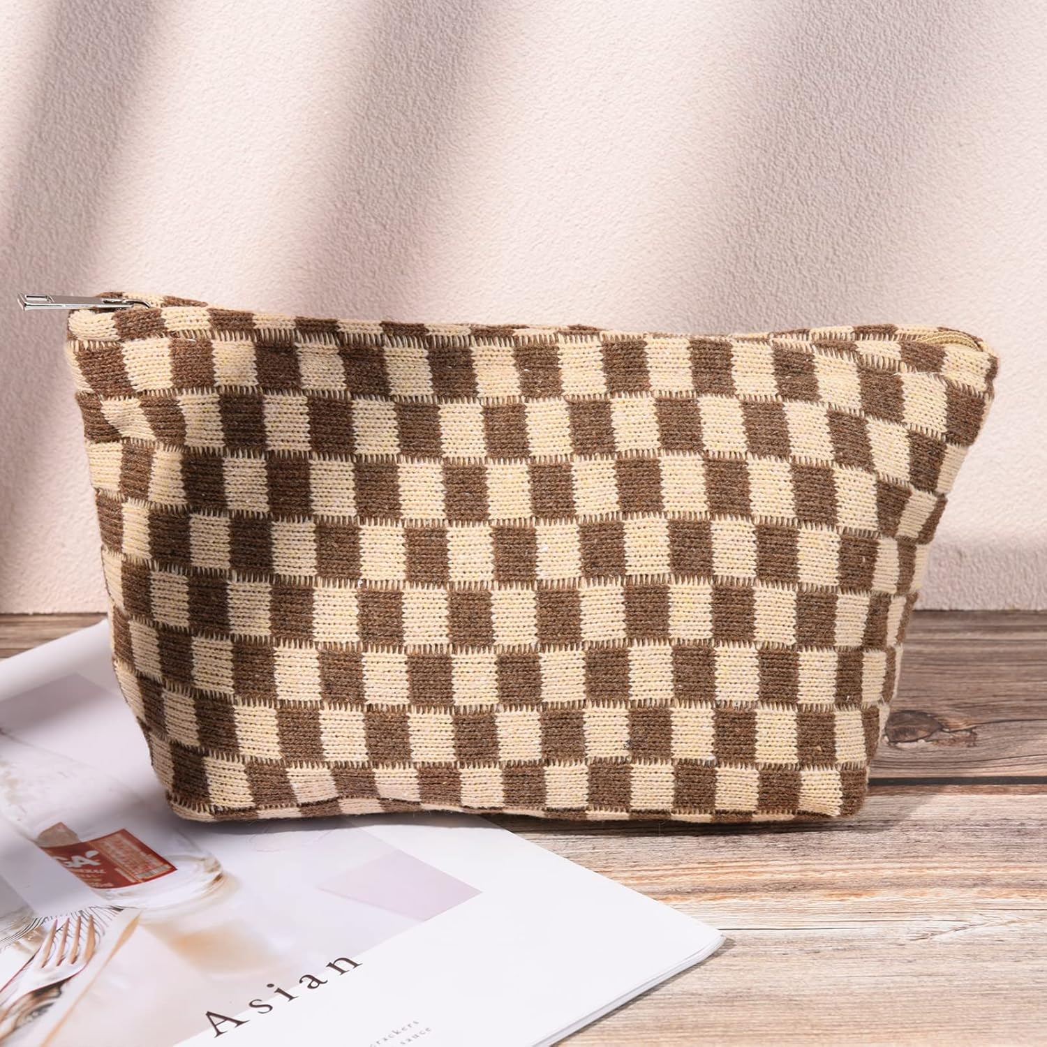 Must-Have Checked Make-up Bag Set - Image 16