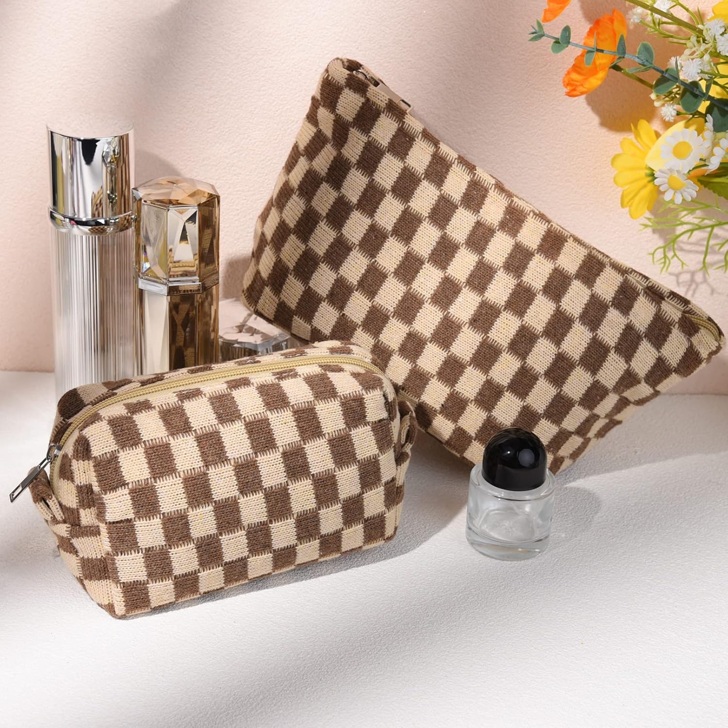 Must-Have Checked Make-up Bag Set - Image 18