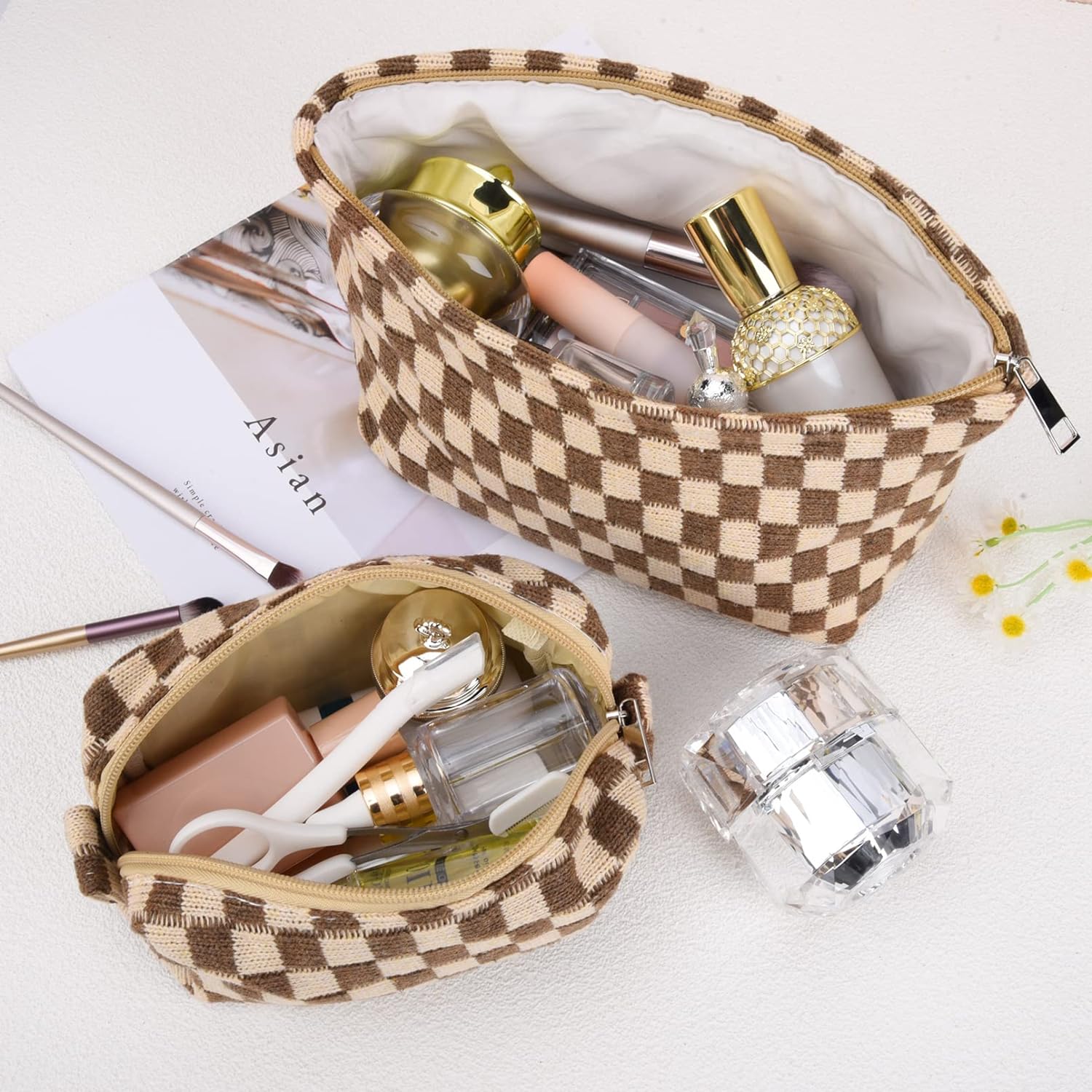 Must-Have Checked Make-up Bag Set - Image 19