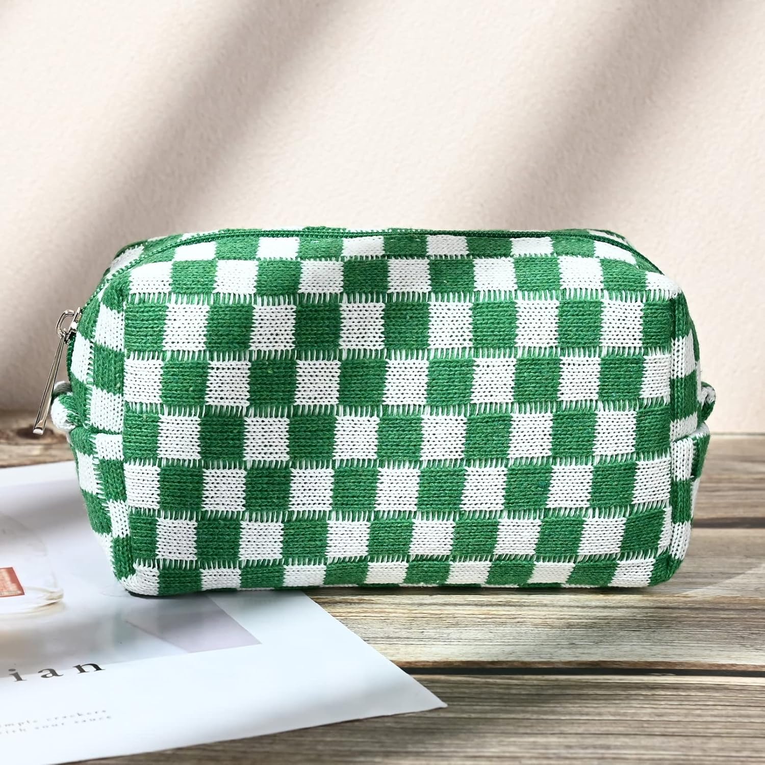 Must-Have Checked Make-up Bag Set - Image 23