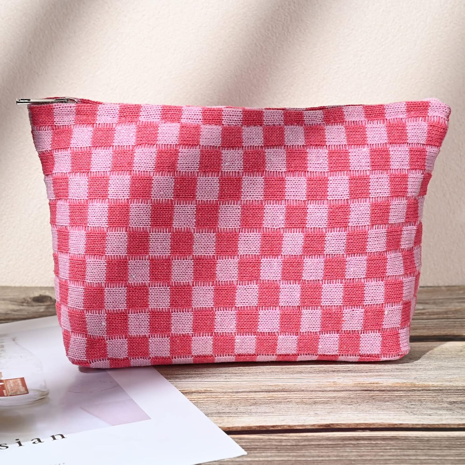 Must-Have Checked Make-up Bag Set - Image 31