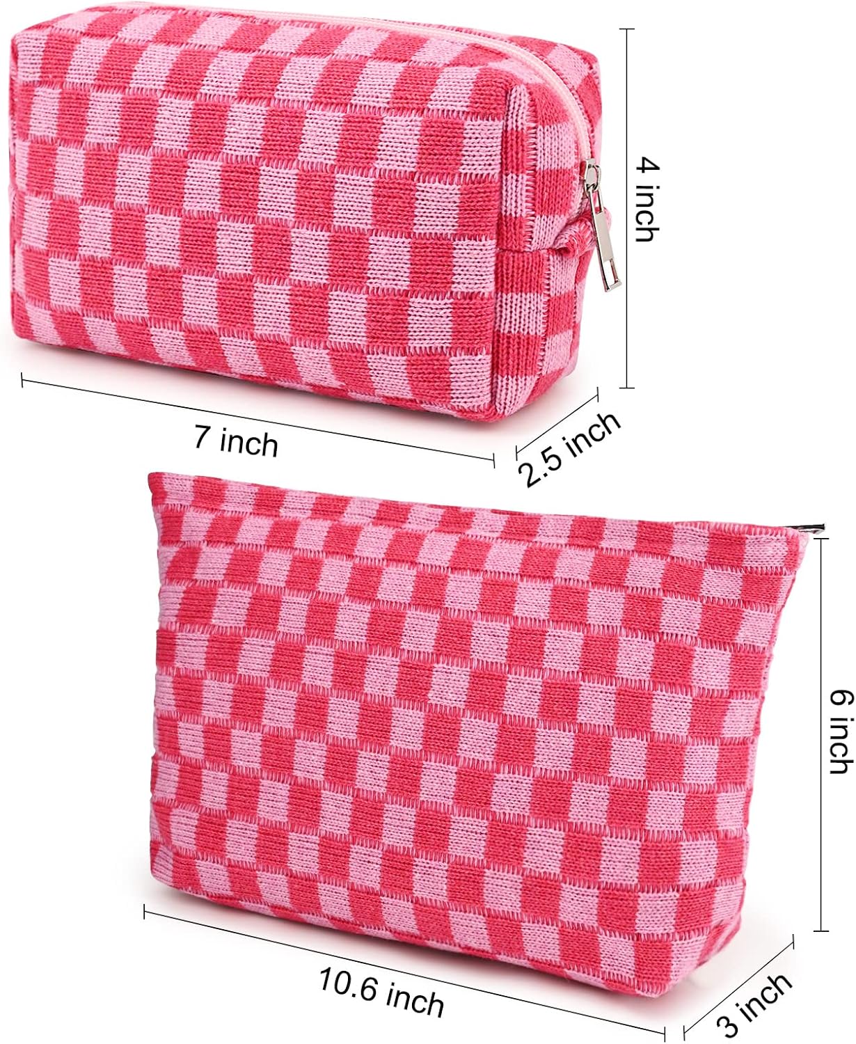 Must-Have Checked Make-up Bag Set - Image 34