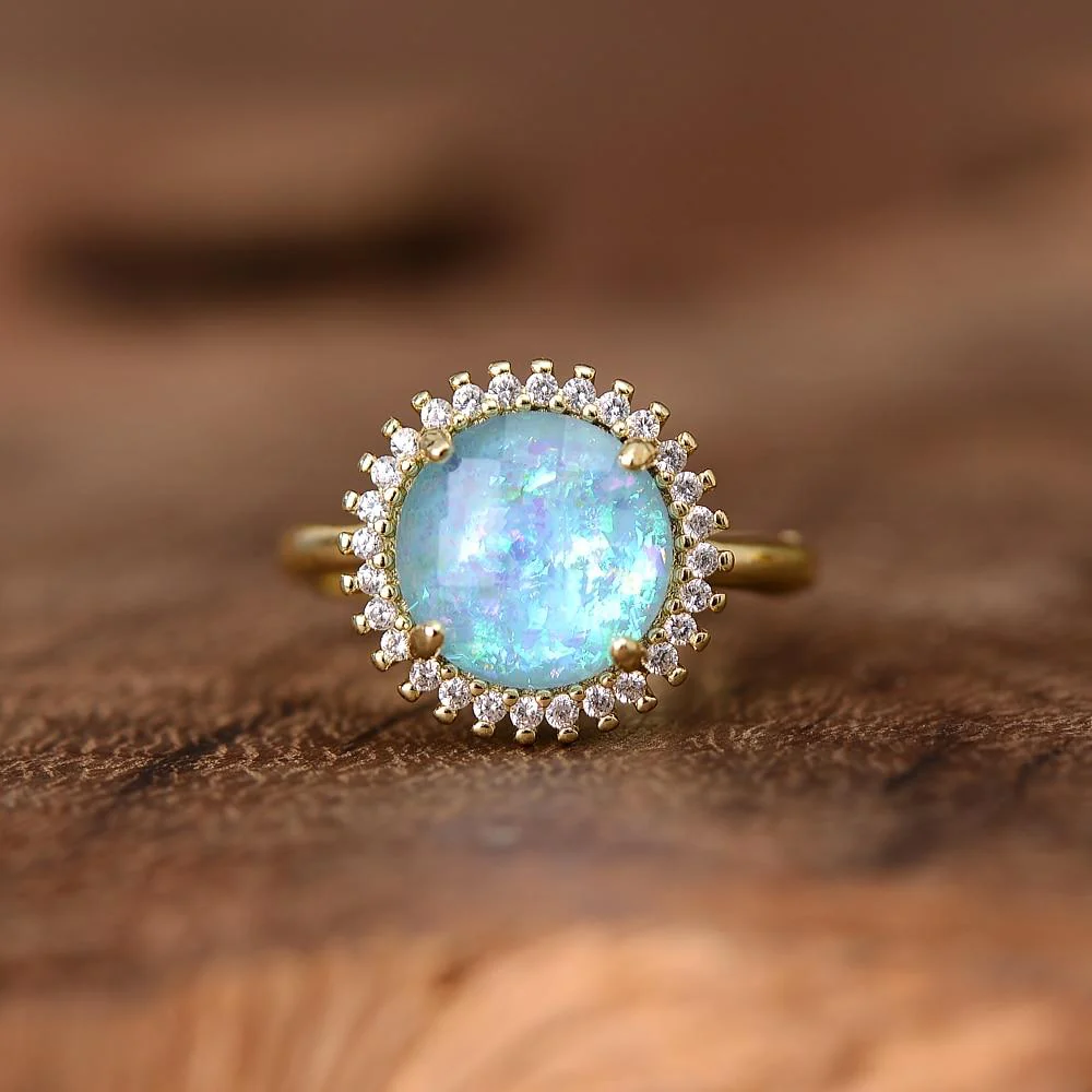 Mystical Glow Cocktail Ring – Elowen - Image 3