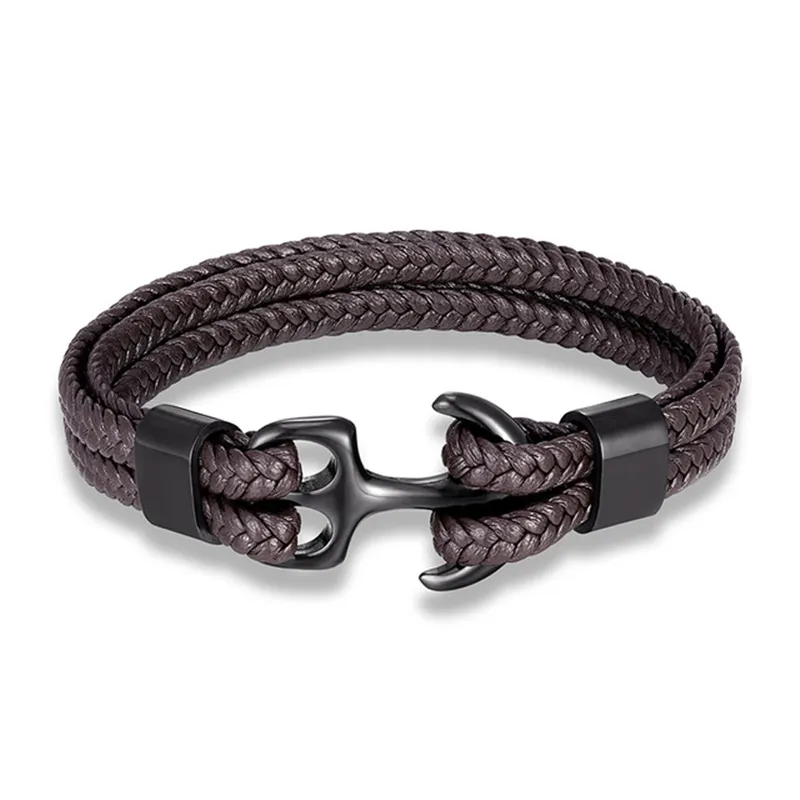 Nautical Anchor Leather Bracelet | Stylish Men's Jewellery - Image 6
