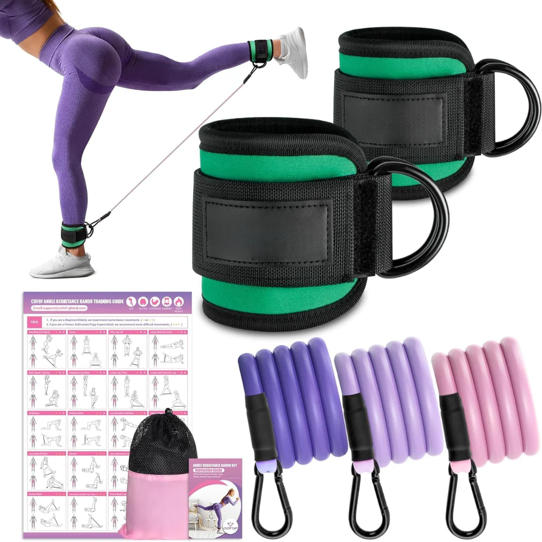 Only Resistance Bands with Sleeves – Set for Hip and Glute Exercises - Image 5