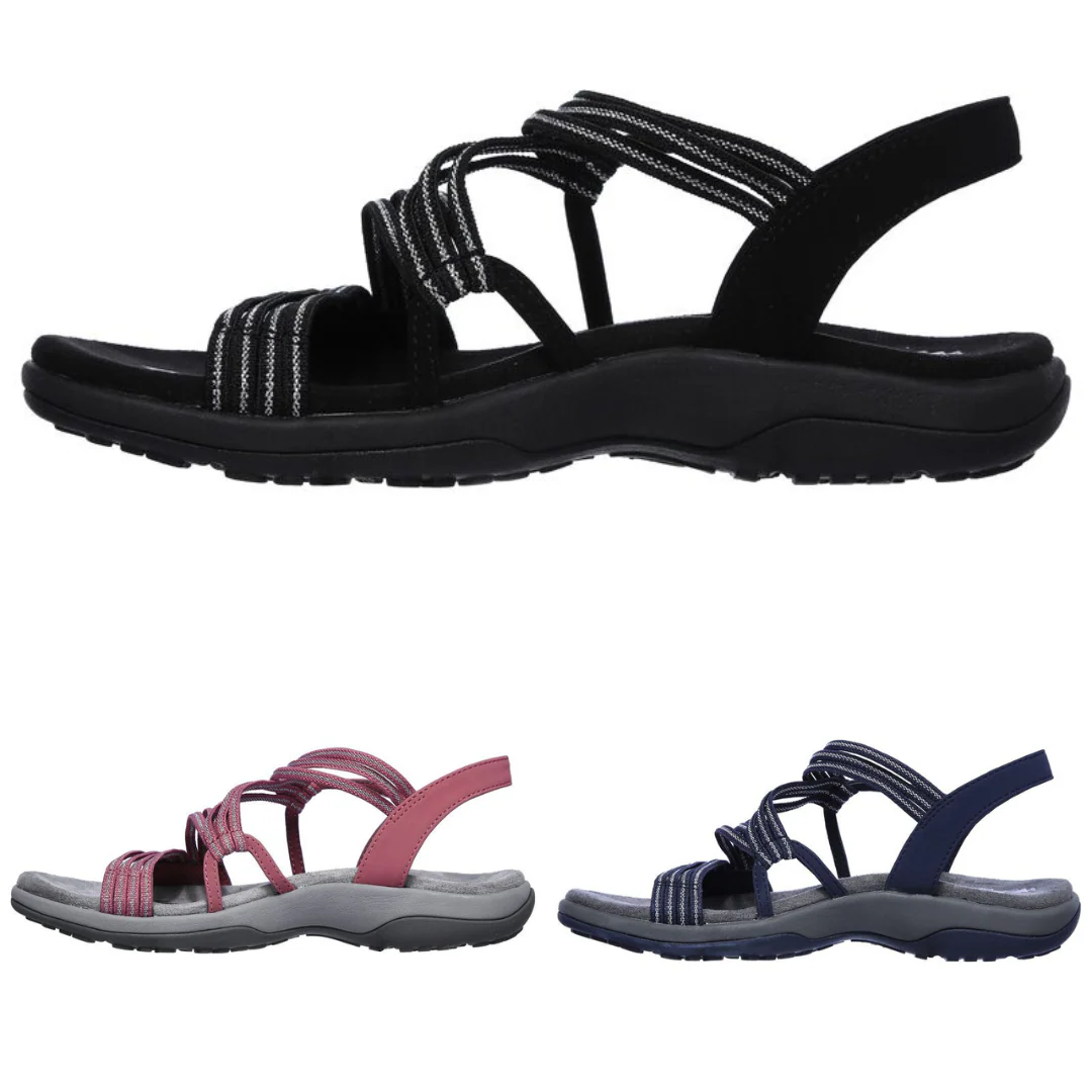 Orthopaedic Comfortable Black Sandals - Sarah - Image 2