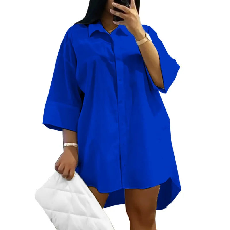 Oversized Casual Shirt Dress - Image 3
