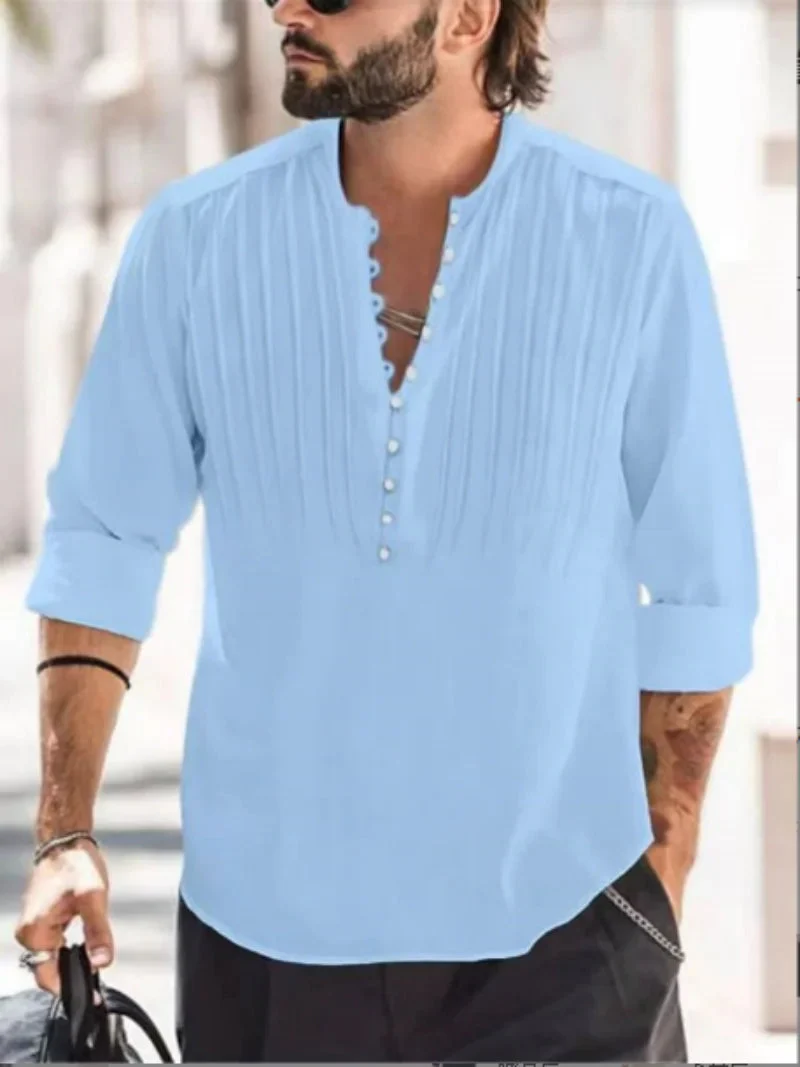 Oversized Linen Button-Up Shirt - Image 3