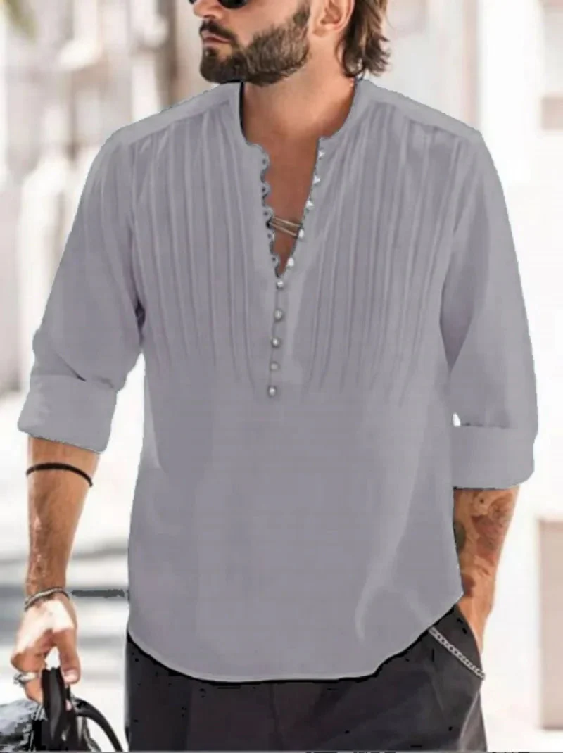 Oversized Linen Button-Up Shirt - Image 4