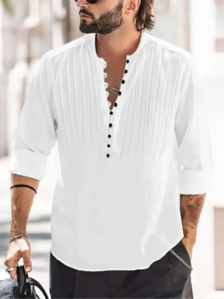 Oversized Linen Button-Up Shirt - Image 6
