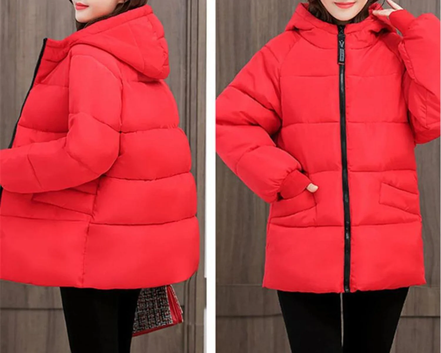 Oversized Padded Cotton Parka With Hood | Comfortable & Stylish - Image 11