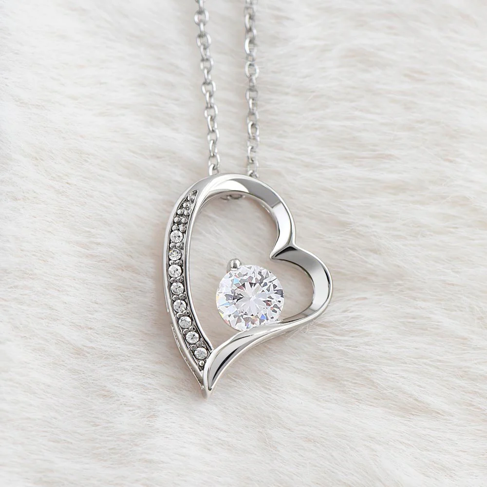 Pendant Necklace with Heart-Shaped Zirconia Stone - Ella - Image 5