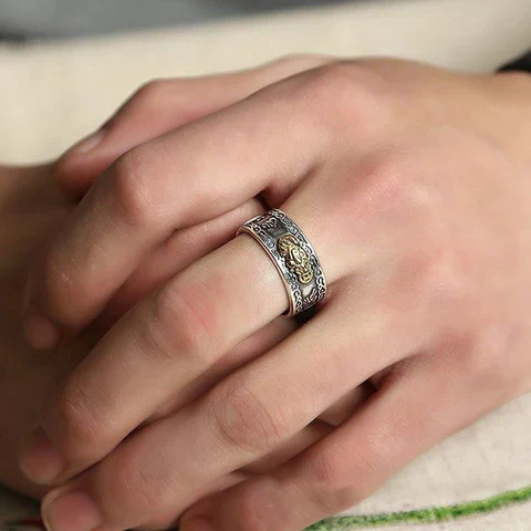 Pixiu Good Luck Ring | Adjustable Gold Ring - Image 2