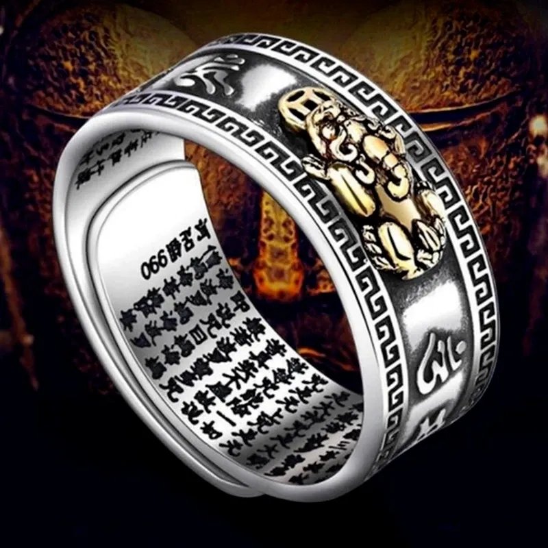 Pixiu Good Luck Ring | Adjustable Gold Ring - Image 6