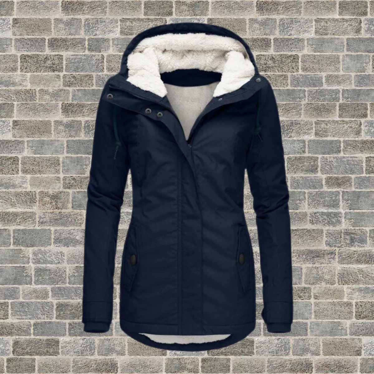 Pleated Cotton Winter Jacket with Hood - Mila - Image 5