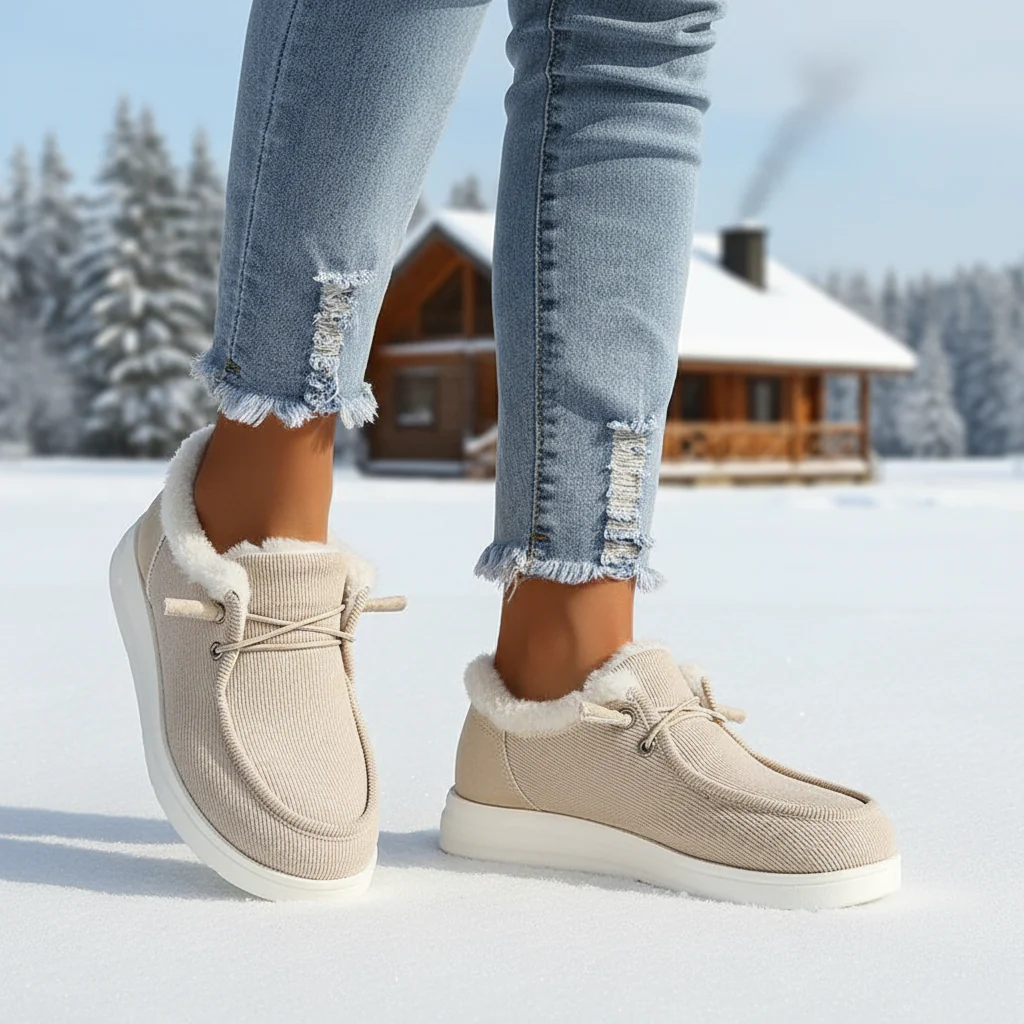 Plush-lined winter shoes - Elvira