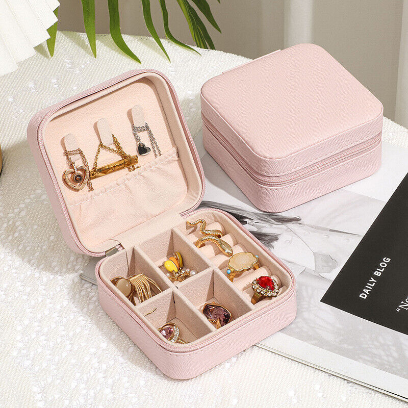Portable Leather Jewellery Box | Square Design - Image 10