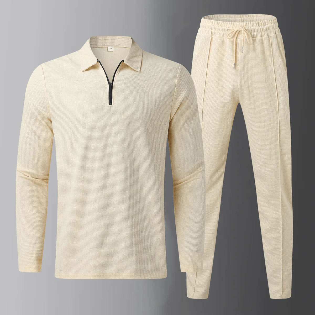 Premium men's leisure set with long-sleeve shirt and joggers – Elian