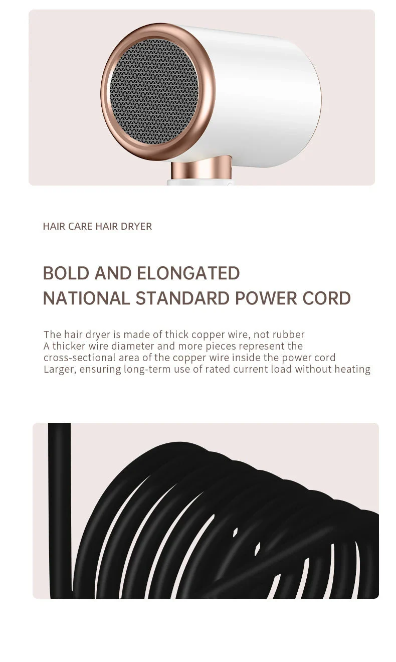 PROFESSIONAL HAIRDRYER 2400W WITH COLD AND HOT AIR - NEGATIVE IONS - POWERFUL HAIR DRYER FOR SALON RESULTS - Image 13
