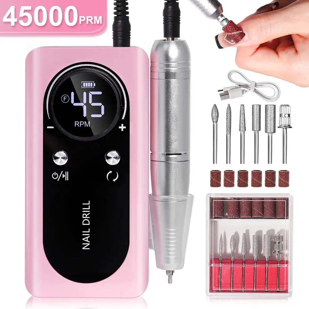 PROFESSIONELE 45000RPM DRAAGBARE ELEKTRISCHE NAGELVIJL MET OPLAADBARE ACCU | LAGE GELUIDSNIVEAU VOOR MANICURE - Image 12