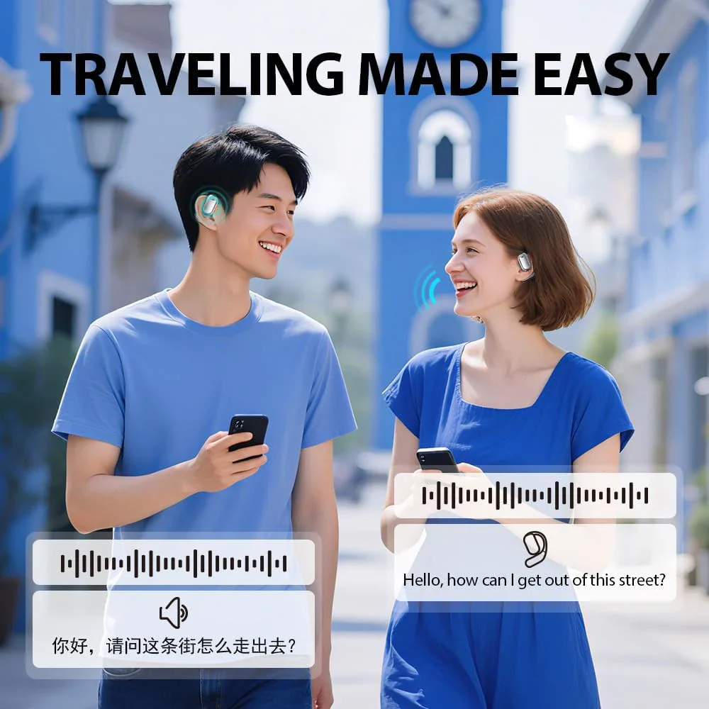 Real-Time Translation Earbuds with LCD Touch – Lexora - Image 2