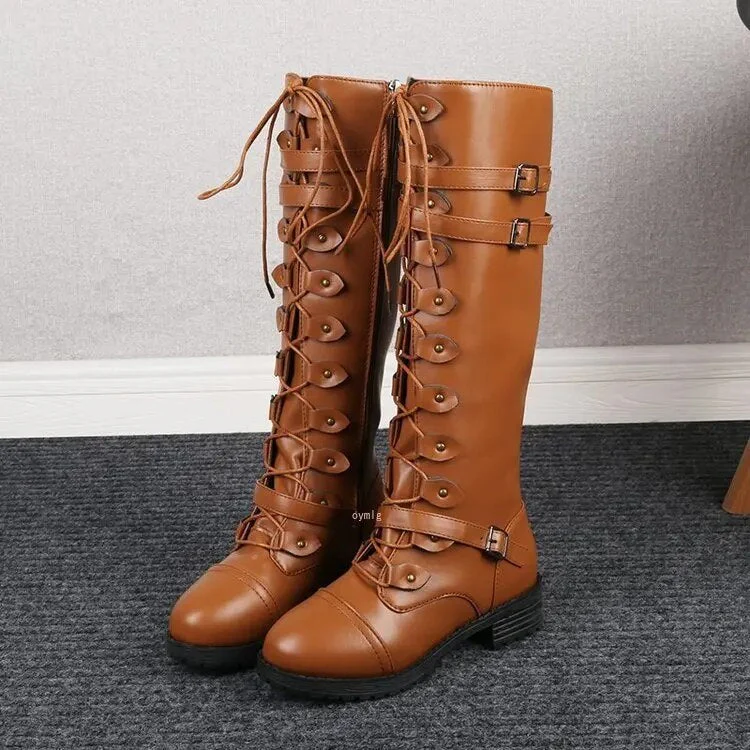 Retro Ankle Boots with Buckle - Elora
