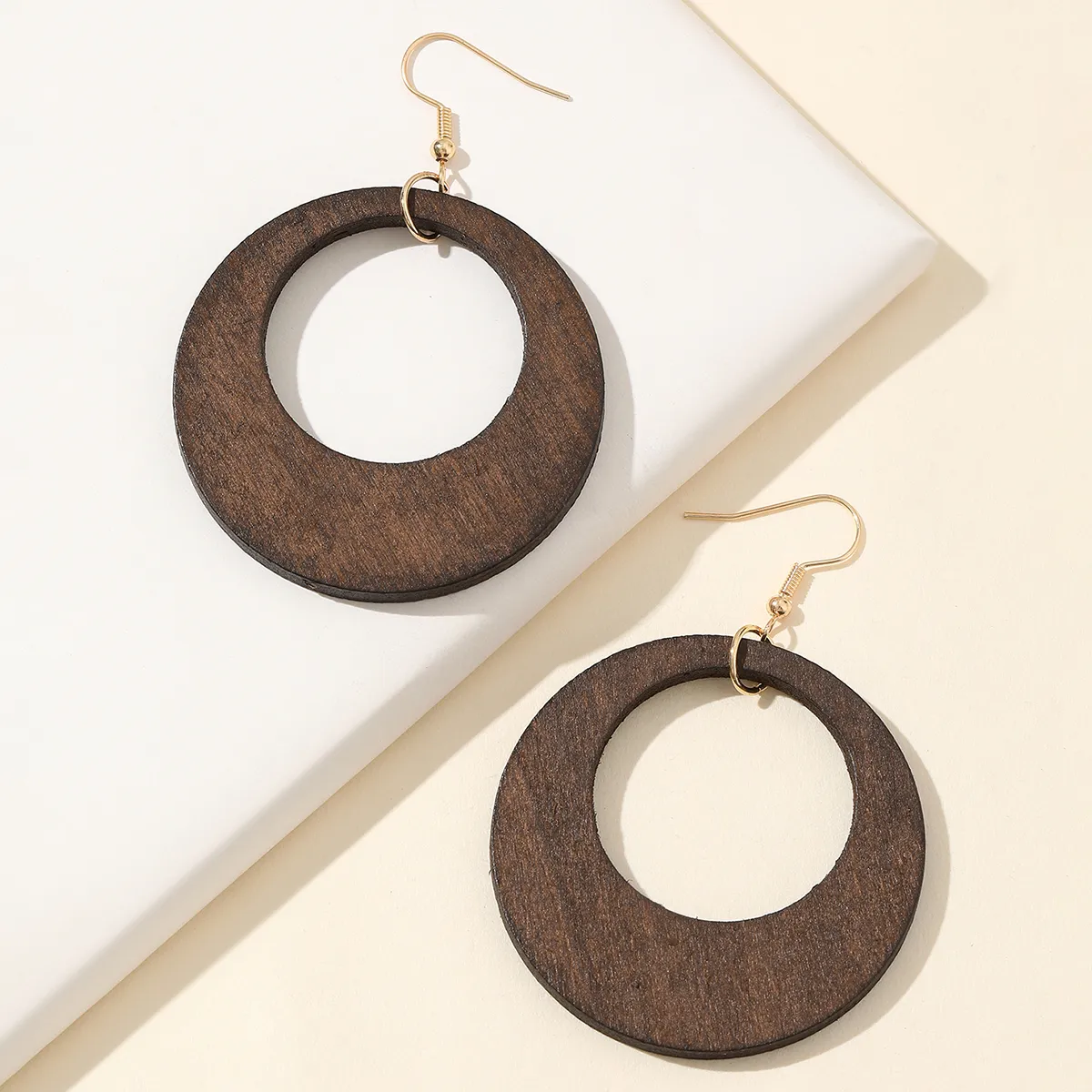 Retro Carved Wooden Earrings | Unique Handmade Jewellery - Image 8