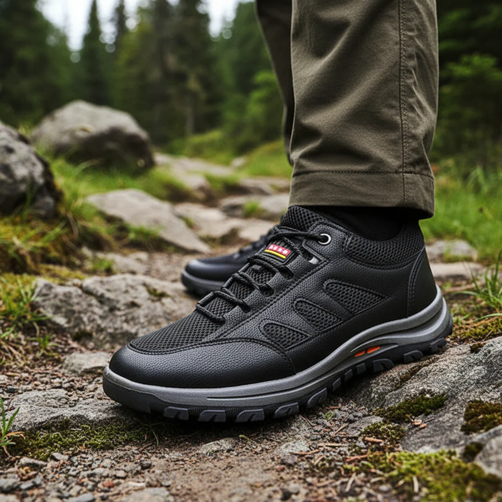 Robust outdoor shoes made of leather - Dominic