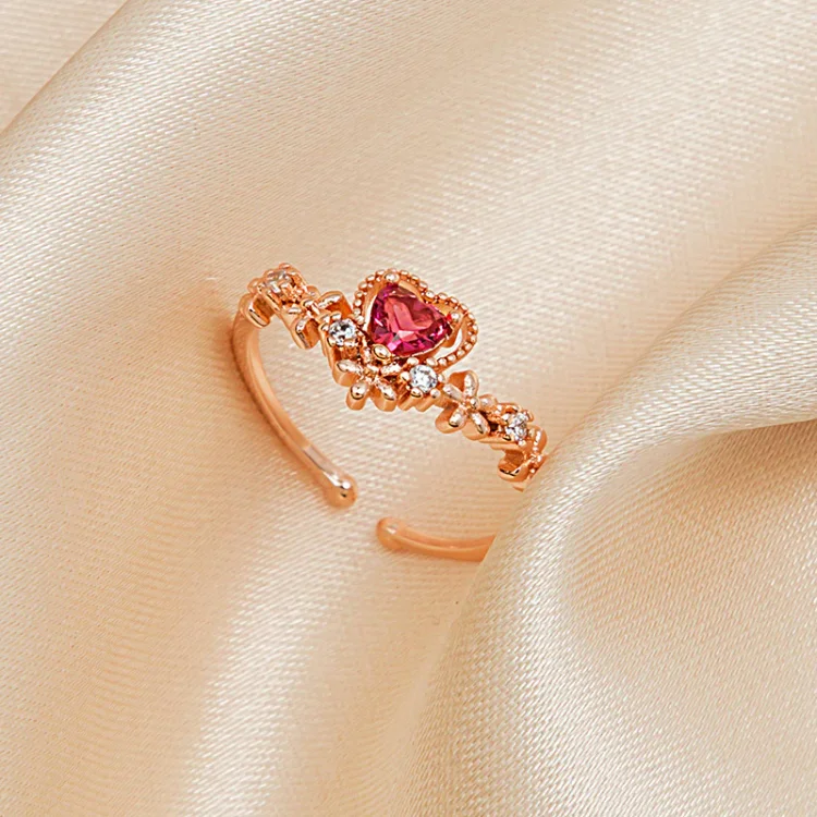 Scarlett Red Crystal Love Ring - Image 2