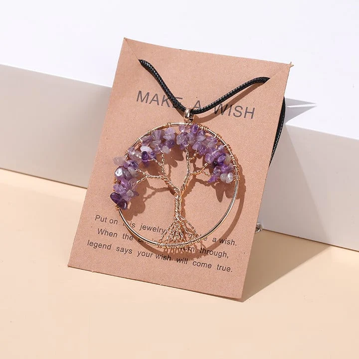 Seven Chakras Tree of Life Necklace | Spiritual Jewellery - Image 3
