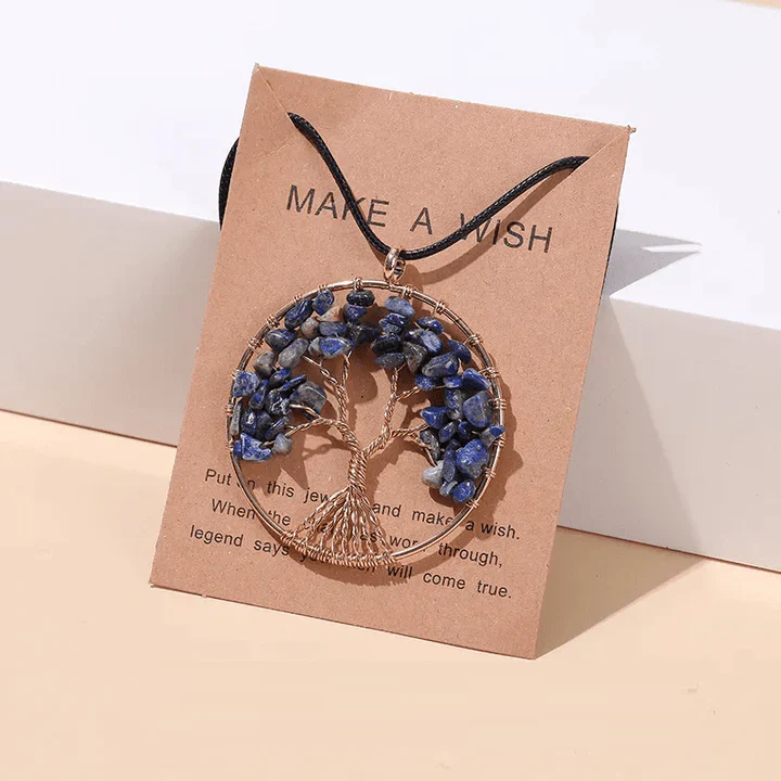 Seven Chakras Tree of Life Necklace | Spiritual Jewellery - Image 4
