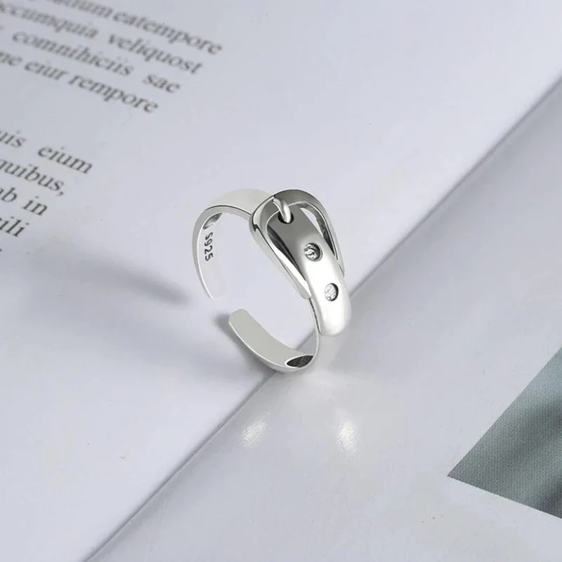 Silver Belt Ring | Sterling Silver Jewellery - Image 5