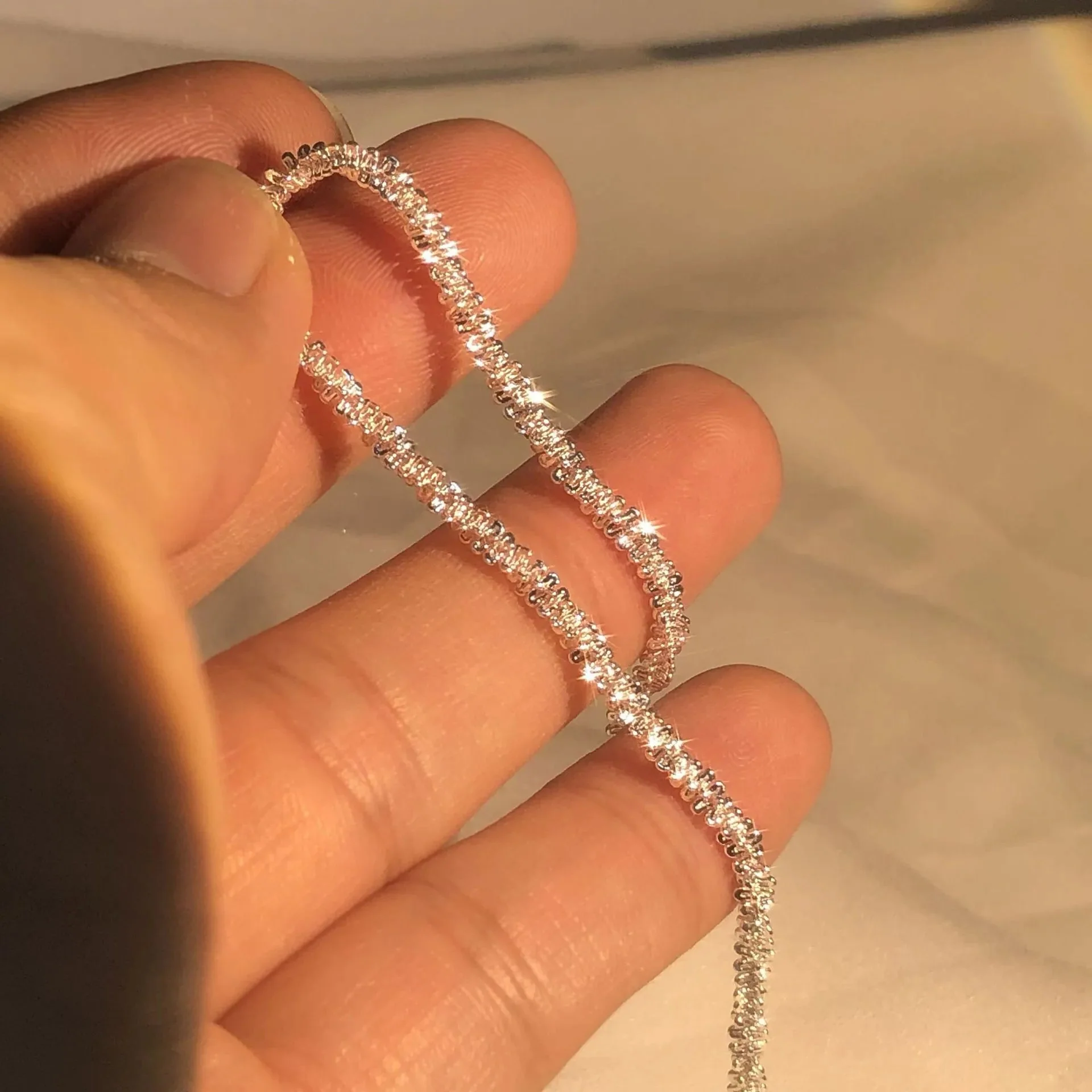 Silver Liquid Shine Bracelet | Elegant Women's Jewellery - Image 2