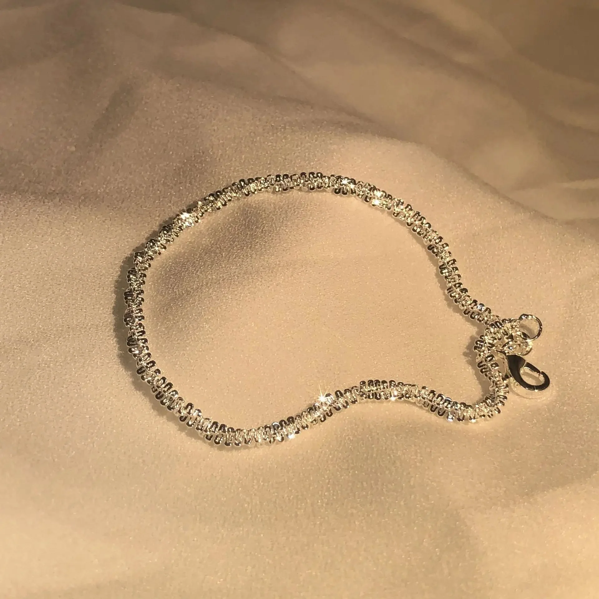 Silver Liquid Shine Bracelet | Elegant Women's Jewellery - Image 4