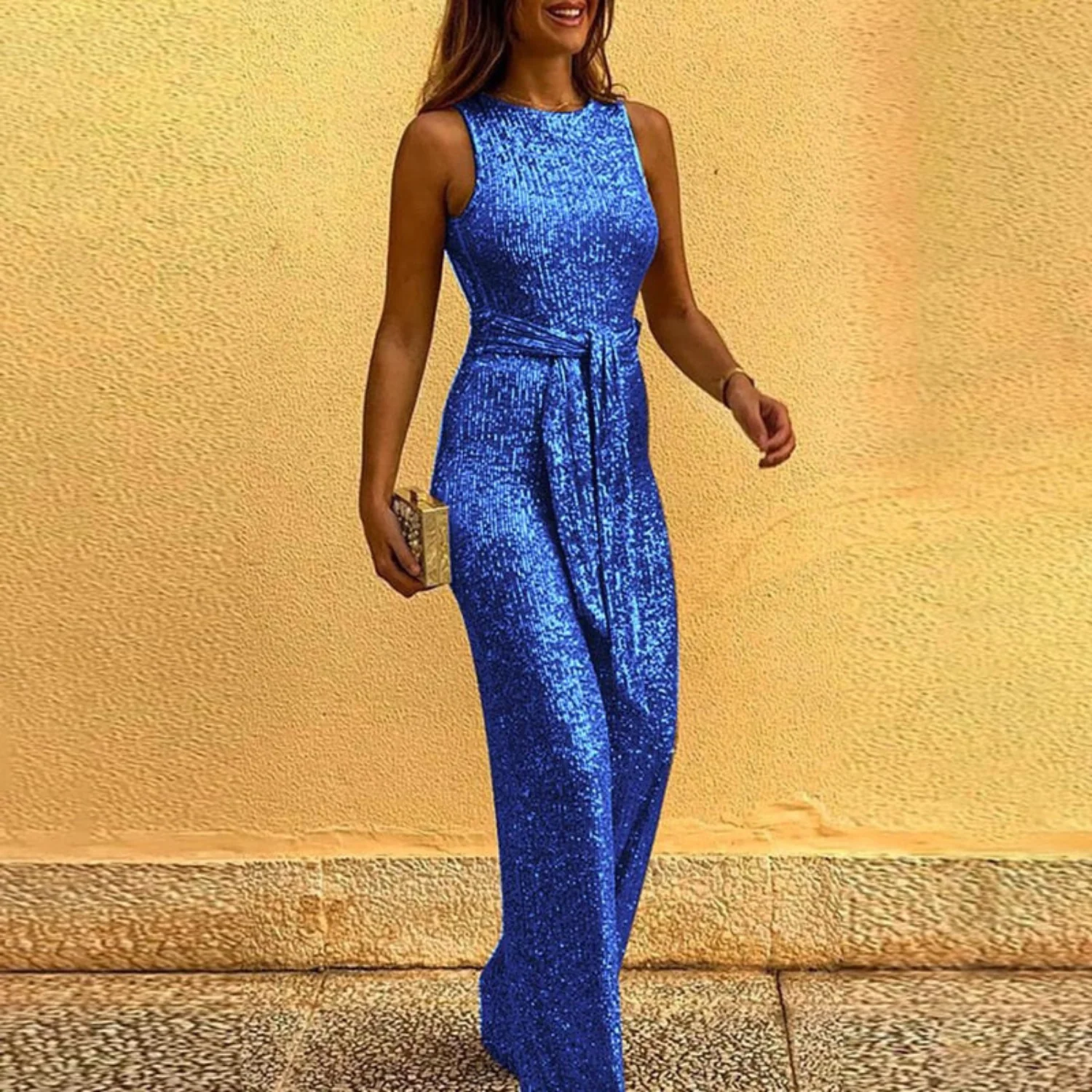 Sleeveless Party Jumpsuit for Women - Figure-Hugging & Festive - Amira - Image 2
