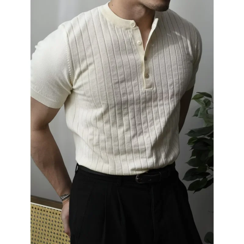 Slim Fit Men's Polo Shirt with Zip – Fabrizio - Image 5